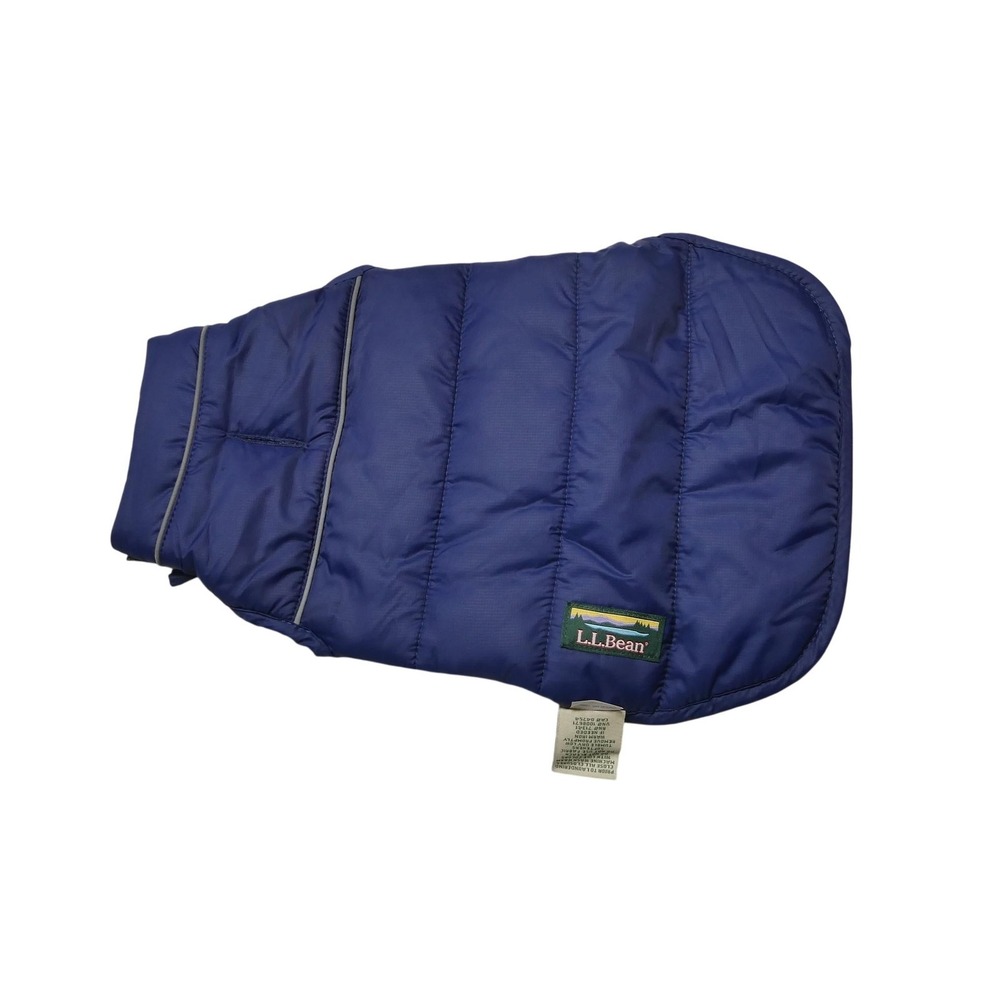L.L.Bean Dog Winter Coat Small S Mountain Classic Parka Blue Orange Warm Puffer